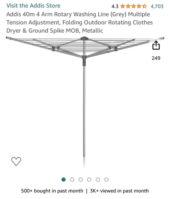 Addis 40m top rotary airer