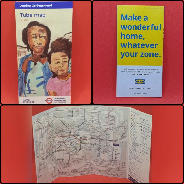 OFFICIAL LONDON UNDERGROUND Tube Map (Fold-Out Tourist Guide) - TfL Map ...