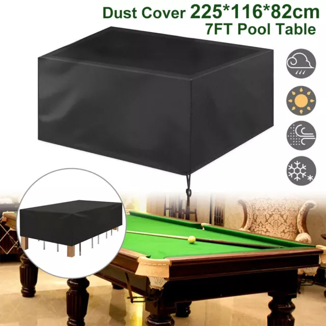 7 Feet Heavy Duty Waterproof Billiard Snooker Pool Table Dust Cover Anti-UV New