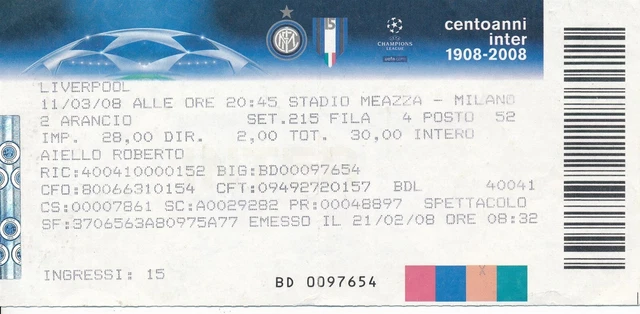 Inter Milan Billets | Inter Milan Football Tickets | Sports