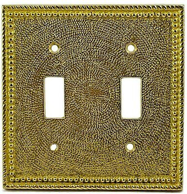 SOLID BRASS dual toggle SWITCH PLATE ITEM # 0200/3