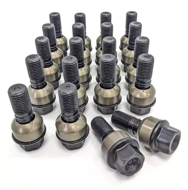 Porsche Black Wheel Bolts 991 996 997 718 986 987 Boxster Cayman Macan