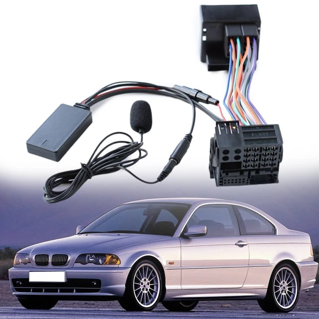 For BMW E46 3 Series Radio Bluetooth Compatible 10Pin AUX IN Audio Cable Adapter