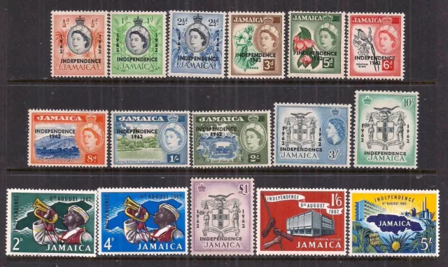 Jamaica-Qe11 1962-63 Definitive Set Of 16.Sg 181-196.Unmounted Mint.nice Set.