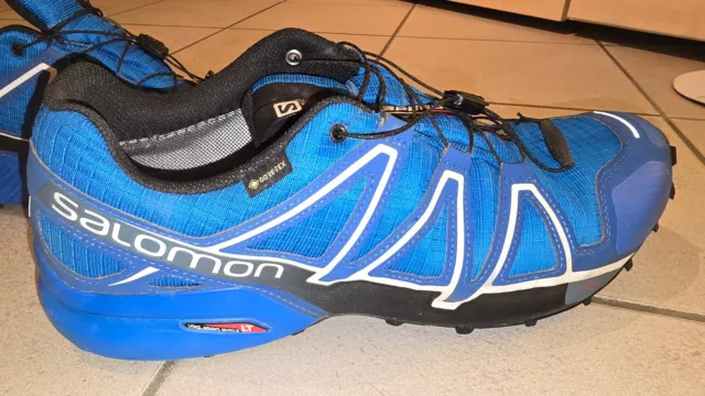 ***SALOMON SPEEDCROSS 4 GTX Gore Tex + Gr 49 1/3 + UK: 13,5 + blau+Sky diver****