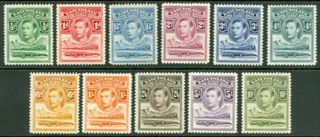 SG 18-28 Basutoland 1938. ½d to 10/- set of 11. Fine unmounted mint CAT £130