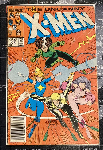 Uncanny x-men 218 Vol 1 Newsstand Edition 1987 Chris Claremont Marvel comics