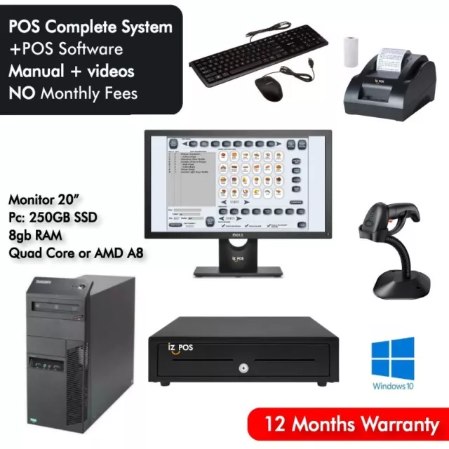 Retail POS Monitor + CPU, Cash Register Express Complete Point of Sale System