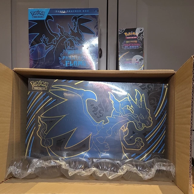 POKEMON TCG MEGA Charizard X Ex Ultra Premium + ETB & Half Booster Box ...