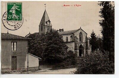 AUVE - Marne - CPA 51 - la rue vers l'église