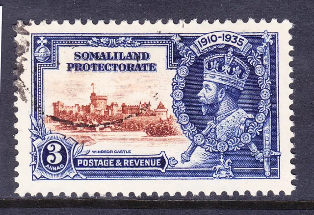 SOMALILAND PROTECTORATE 1935 GV SG88 3as Silver Jubilee - fine used. Cat £22