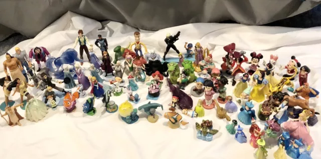 DISNEY PVC FIGURES Huge Lot Of 87 Cake Topper Small Toys Play