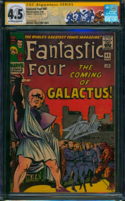 Fantastic Four #48 ⭐ SIGNED STAN LEE CGC 4.5 SS ⭐ 1st Silver Surfer Marvel 1966