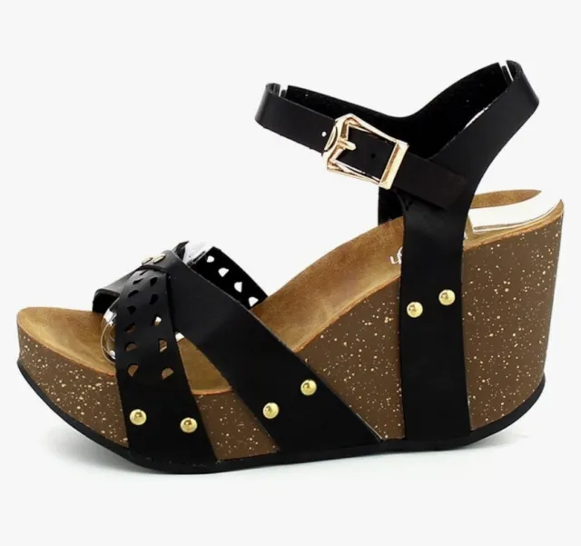 Slingback Ankle Strap Comfort Criss Cross Platform Open Toe Wedge Sandals