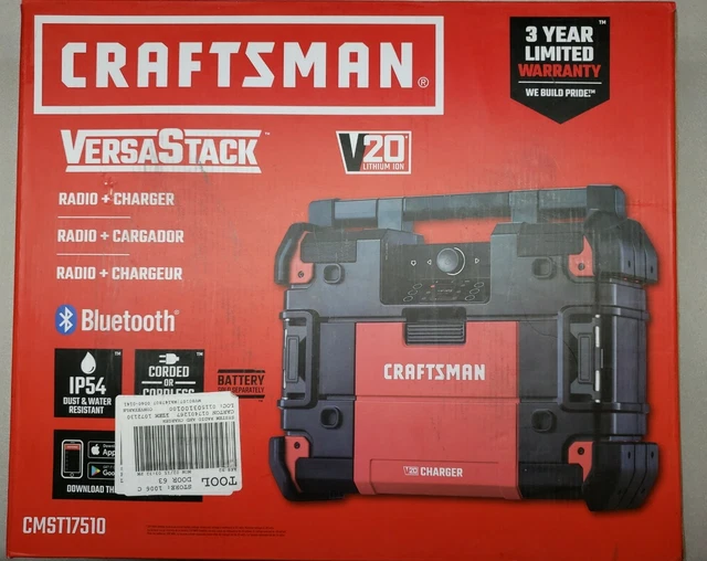 CRAFTSMAN VERSASTACK RADIO V20 Cordless Bluetooth Bare Tool (no battery ...