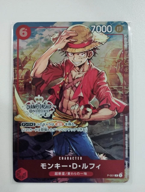ONE PIECE CARD Game Monkey D Luffy P-001 Promo Card Championship
