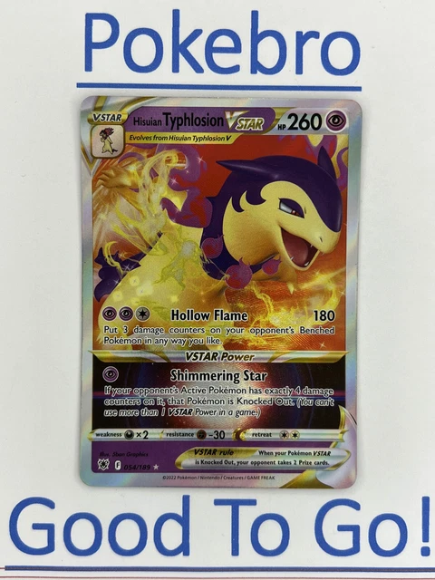 Collector Pokemon Cards Hisuian Typhlosion VSTAR 054/189 Ultra Rare Pokemon  Card - Astral Radiance Set, Sword & Shield Series Pokmon Card