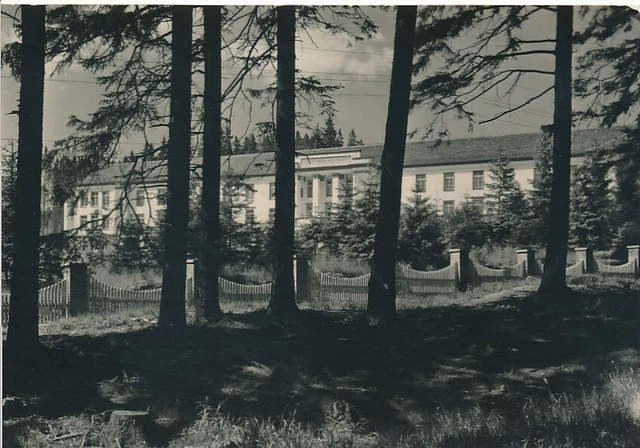 alte sw AK Sanatorium f. nat. Heilweise Antonshöhe gelaufen Ansichtskarte C885j