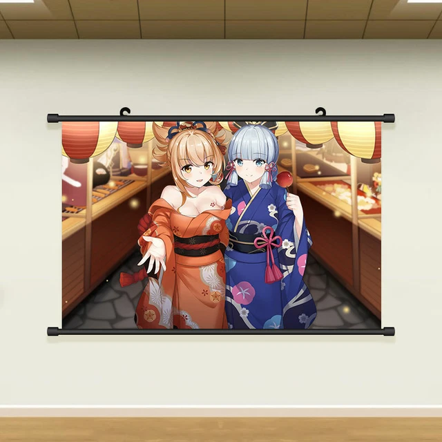 Poster Anime Genshin Impact yoimiya Room Decor Wall Scroll Painting 41*56cm #E10