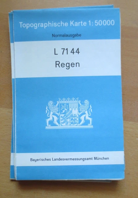 r1-1) Topographische Karte 1 : 50000  Regen   L 7144