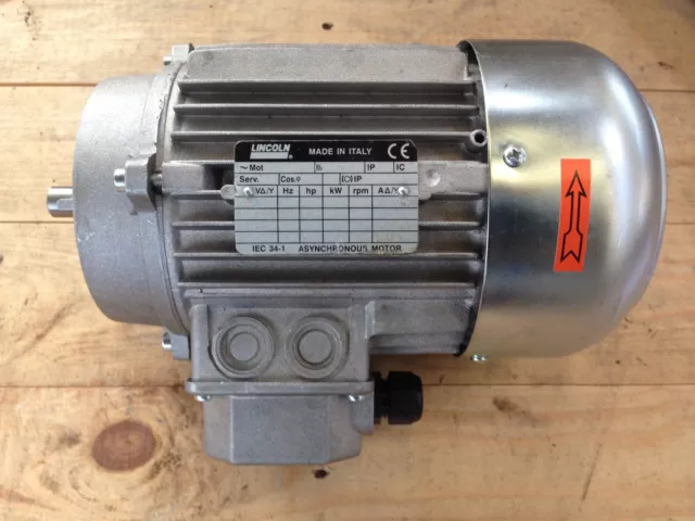 Motovario/Lincoln T71A4 0.25kw Electric Motor 3-phase 240v 400v 1380rpm 1660rpm