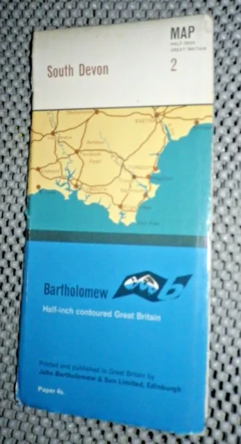 Bartholomew Ordnance Survey Map Sheet 2 South Devon  (Half Inch Map)