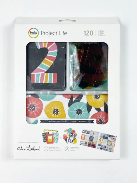 Kit de 120 piezas Becky Higgins Project Life Scrapbooking Alma Loveland This & That