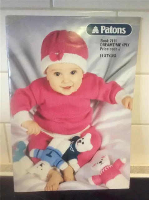 Patons Pattern Book 2111 Dreamtime 4ply - Baby Knitting 11 Styles Knit Babies #
