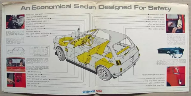 HONDA N360 LF Car Sales Brochure c1968 3