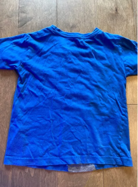 Diesel Little Boy Short Sleeve Logo Print Top Blue 5Y Excellent Condition 2