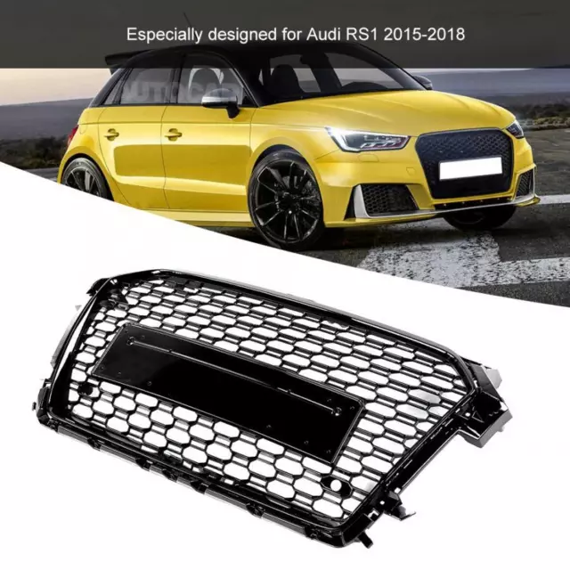 Audi A1 S1 8X Facelift 2016-2019 Rs Style Grille Gloss Black Honeycomb Bumper