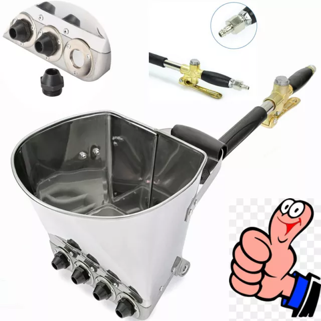 Putzmaschine Putzpistole Verputzmaschine Verputzpistole Verputzgerät 4 Düsen NEU