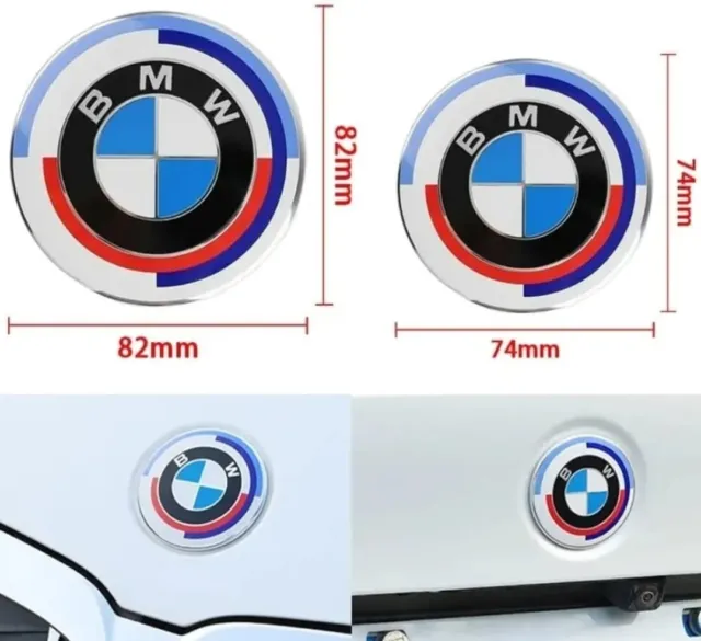 EMBLEMA BMW 82MM 74mm logo 2 pines capo maletero serie azul blanco  51148132375 EUR 2,68 - PicClick FR