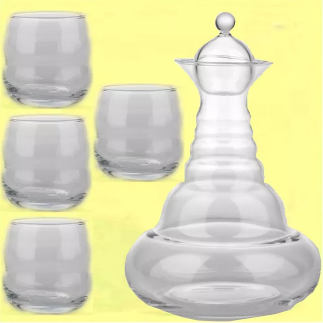 Set 1 Karaffe Alladin und 4 Gläser Mythos Wasserkaraffe für belebtes Wasser