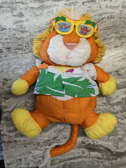 Fisher Price Puffalump Orange Lion Wild thing Hawaiian Shirt Vintage, used