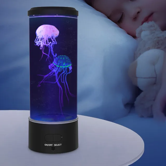 LED Jellyfish Lamp USB Aquarium Lava Deco Light Colorful 5V Electronic Fish Tank