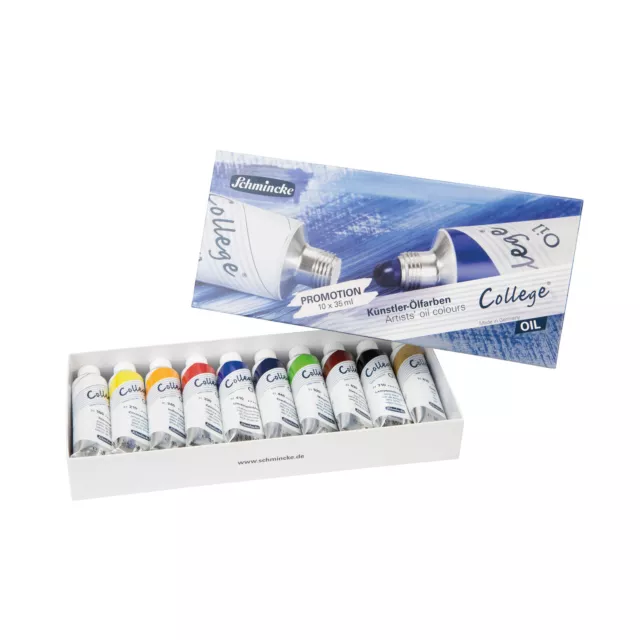 Schmincke - College Oil - Ölfarbenset - 10 x 35 ml Tuben - Künstler Ölfarben