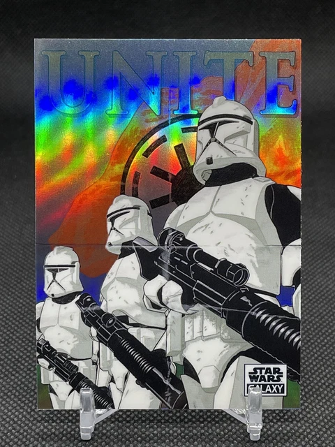 2021 Star Wars Galaxy Scheda RIFRATTORE CROMATO #49 REPUBBLICA: UNISCI
