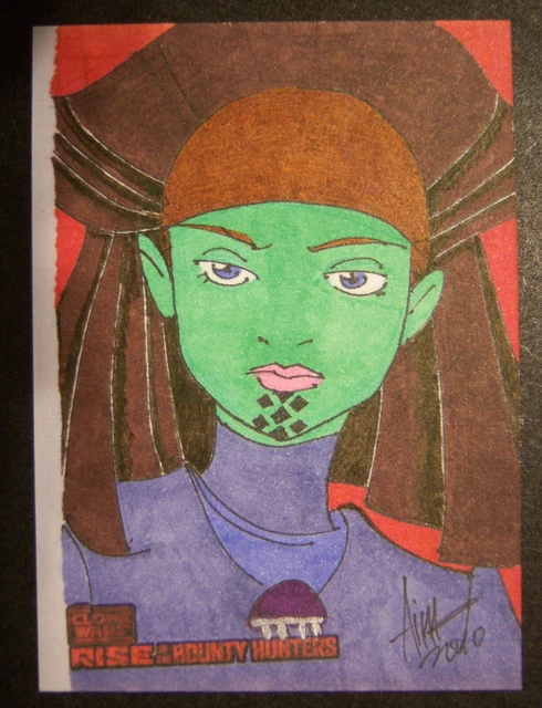 TOPPS Star Wars Rise of the Bounty Hunters artist sketch card IRMA AHMED