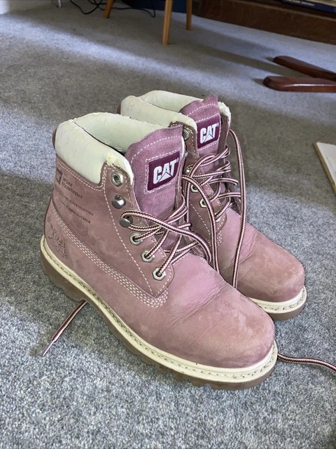 Pink caterpillar boots deals