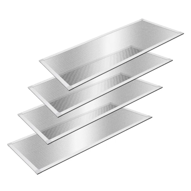 4x Griglie di sfiato dell' aria cantina telaio alluminio rettangolare 50x115 cm
