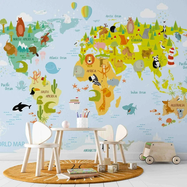 Lifelike Wolf Wall Decal Wild Animal Wall Sticker 27.6x22inch...