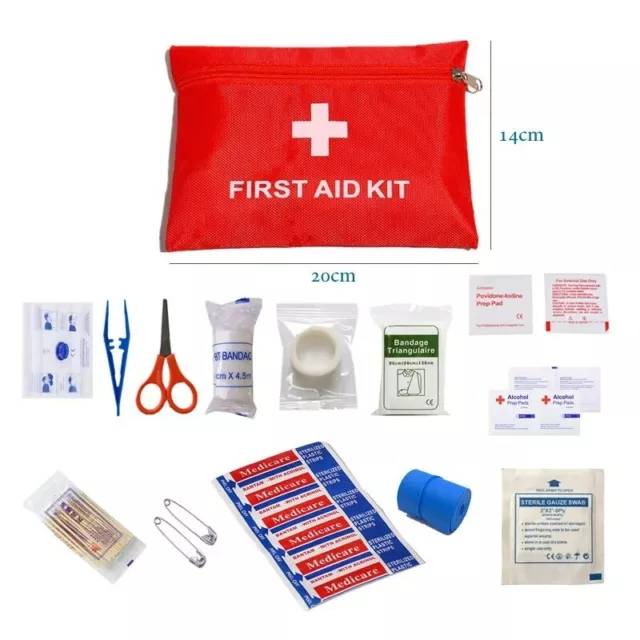 Mini First Aid Kit Bag Outdoor Medical Emergency Survival Car Home EDC Bushcraft