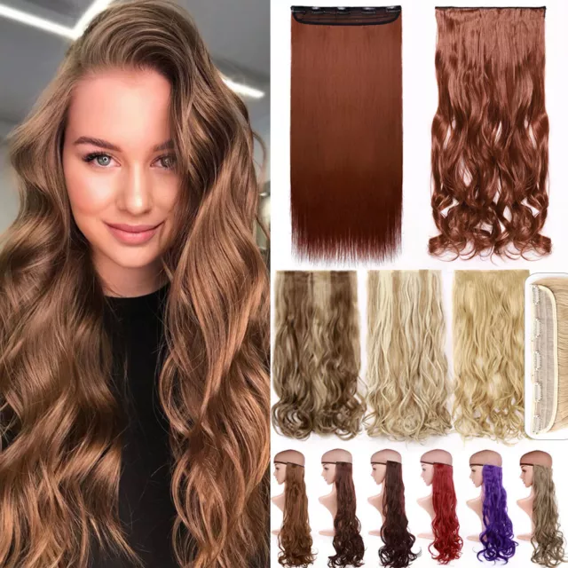 ON CLEARANCE Clip in 100% Real Natural as Human Hair Extensions 1Pcs 5Clips Wavy