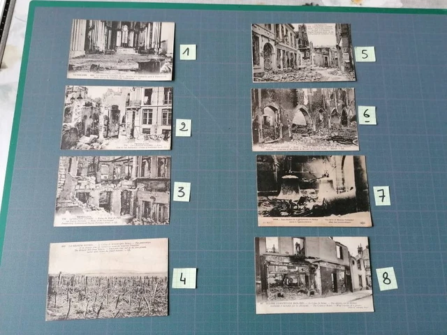 LA GRANDE GUERRE- Reims (51) lot de 8 cartes postales anciennes EUR 5