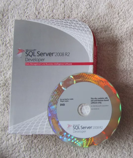 Microsoft SQL Server 2008 R2 Developer Edition, Einzelhandelsbox, COA, Product Key