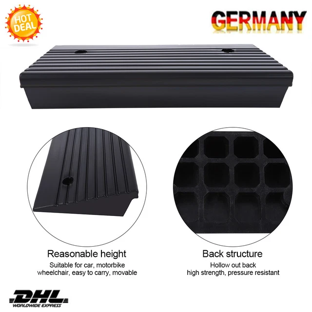 Gummi Rampe Für Bordsteine - Tragbare Auffahrrampe 100x30cm