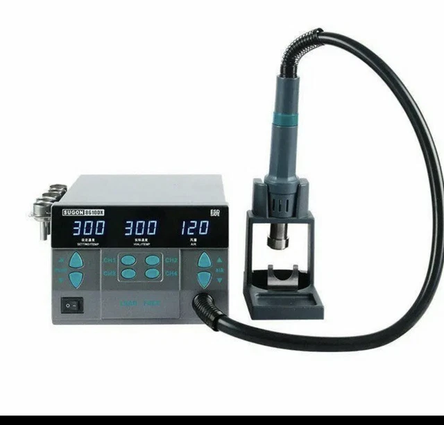 8610DX 1000W hot air rework station LED display  adjustable temperature 5 nozzle
