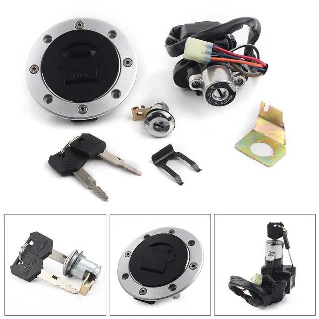 Ignition Switch Fuel Gas Cap Seat Lock Key Set Fit Suzuki TL1000R GSF1200 GS500