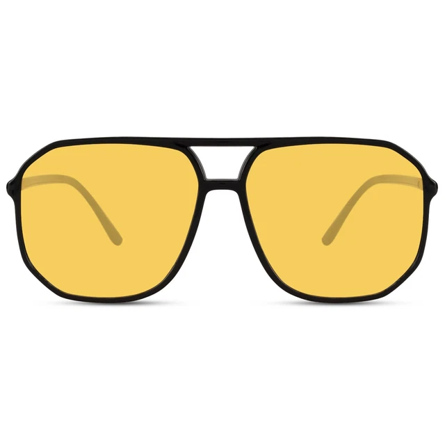 Occhiali Da Sole Pilota Retrò LJCZKA - Doppio Ponte Quadrato, UV400, Unisex, Anni 70 Style - Foto 6